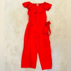 Brand NEW TOMMY BAHAMA Red Tie Waist Linen Jumpsuit Womens Size XS w/Pockets